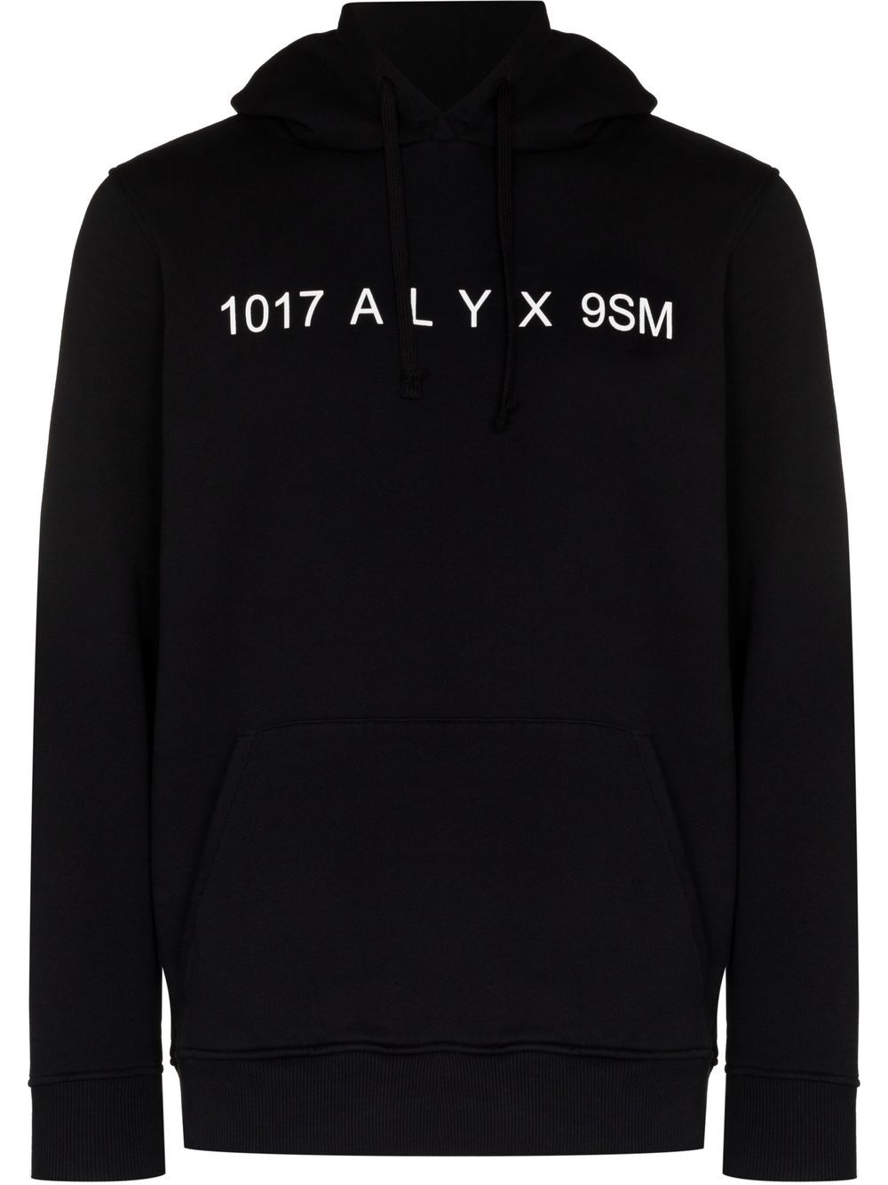 Logo-print drawstring hoodie - Black