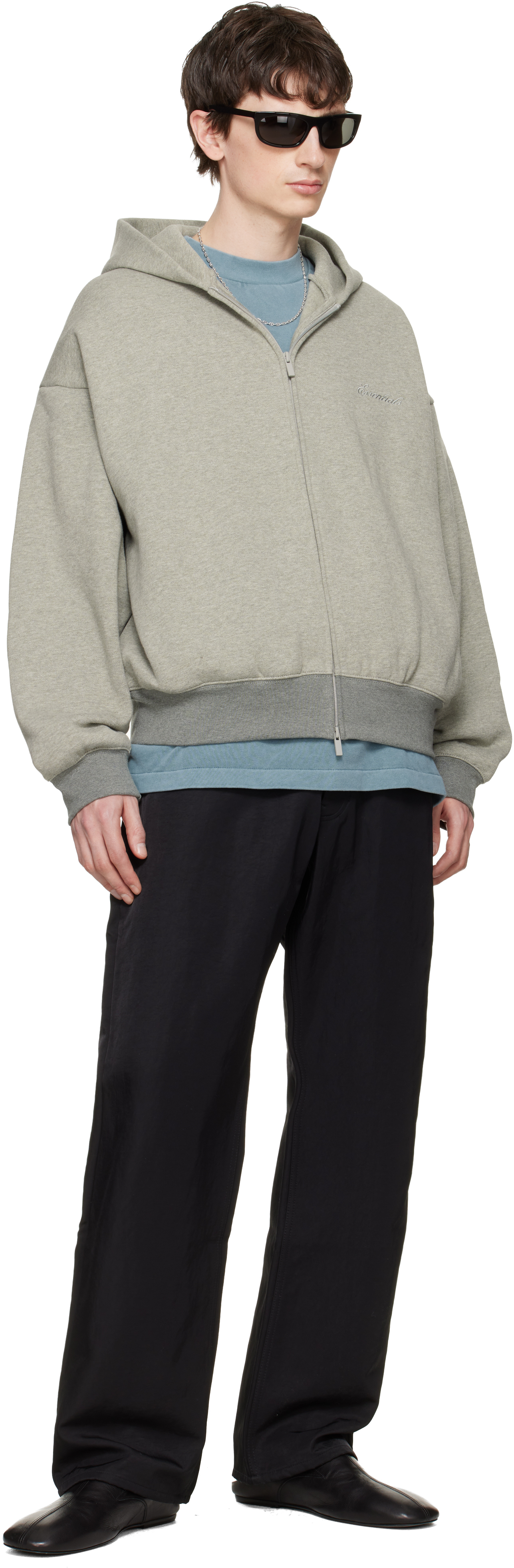 Gray Signature Classic Full Zip Hoodie