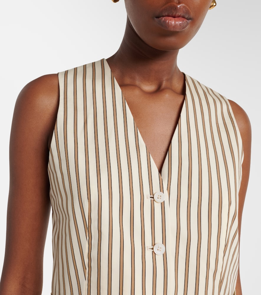 Fauno striped cotton and silk vest