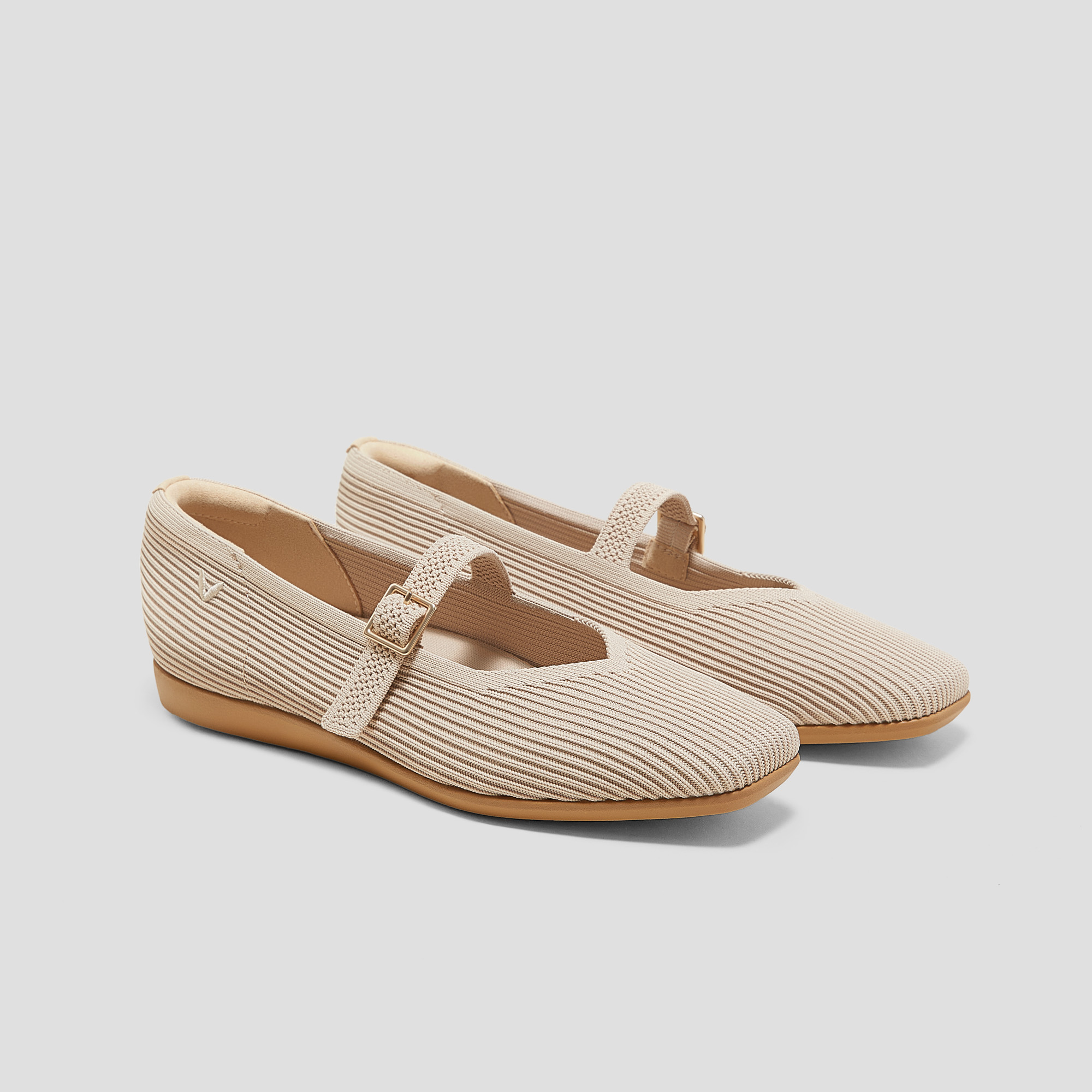 VIVAIA Lightweight Square-Toe Mary Janes Margot™ Walker Mary Jane|ALMOND