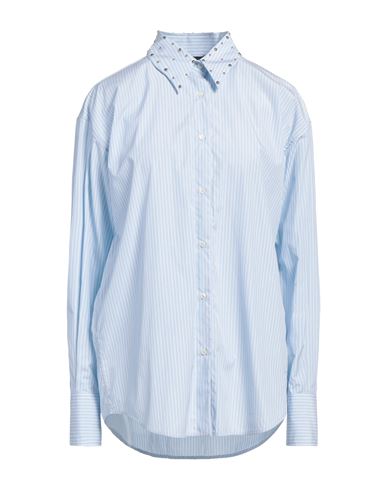 Fabiana Filippi Woman Shirt Sky blue Size 14 Cotton