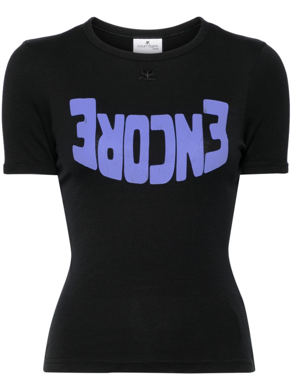 Slogan-print T-shirt - Black