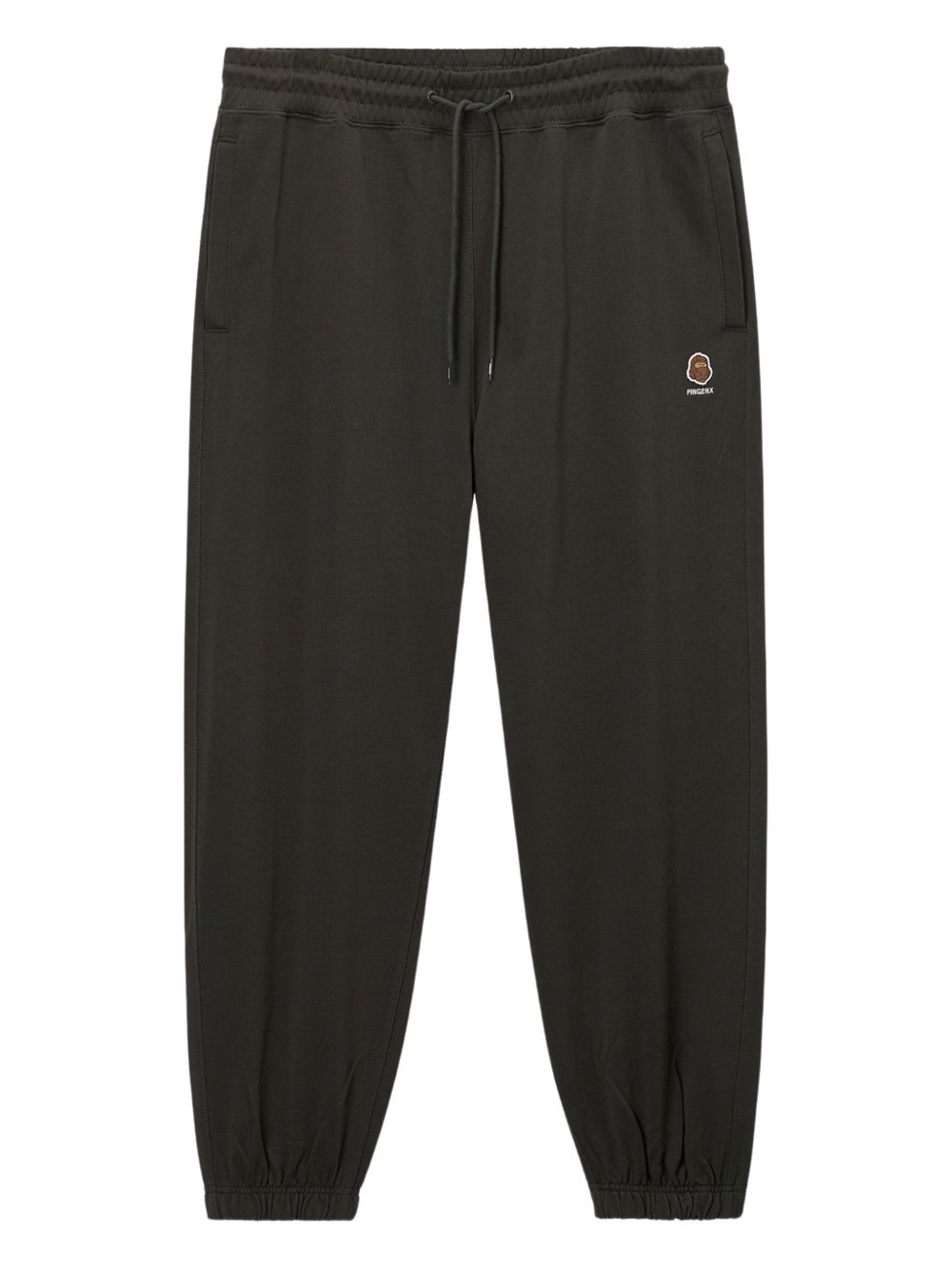 Elasticated-cuffs track pants - Black