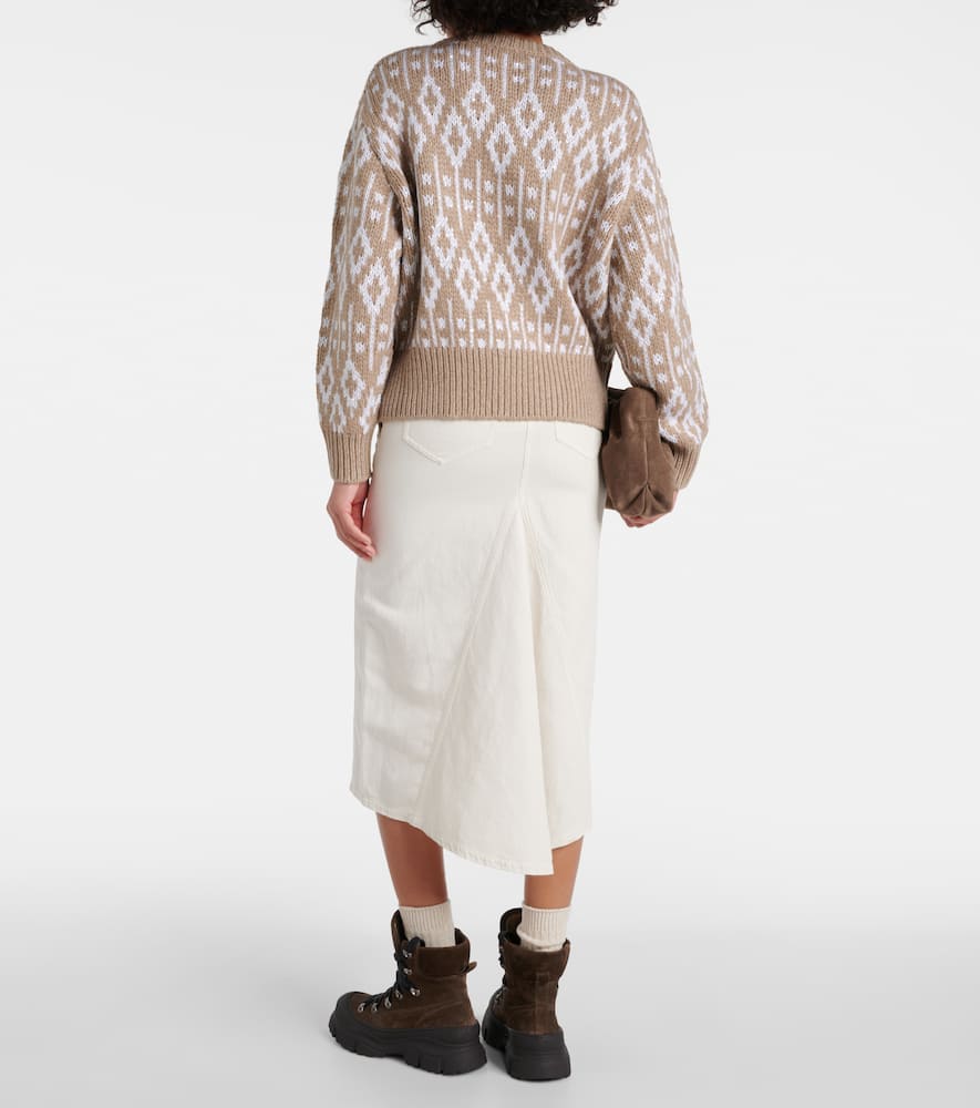 Jacquard cashmere sweater