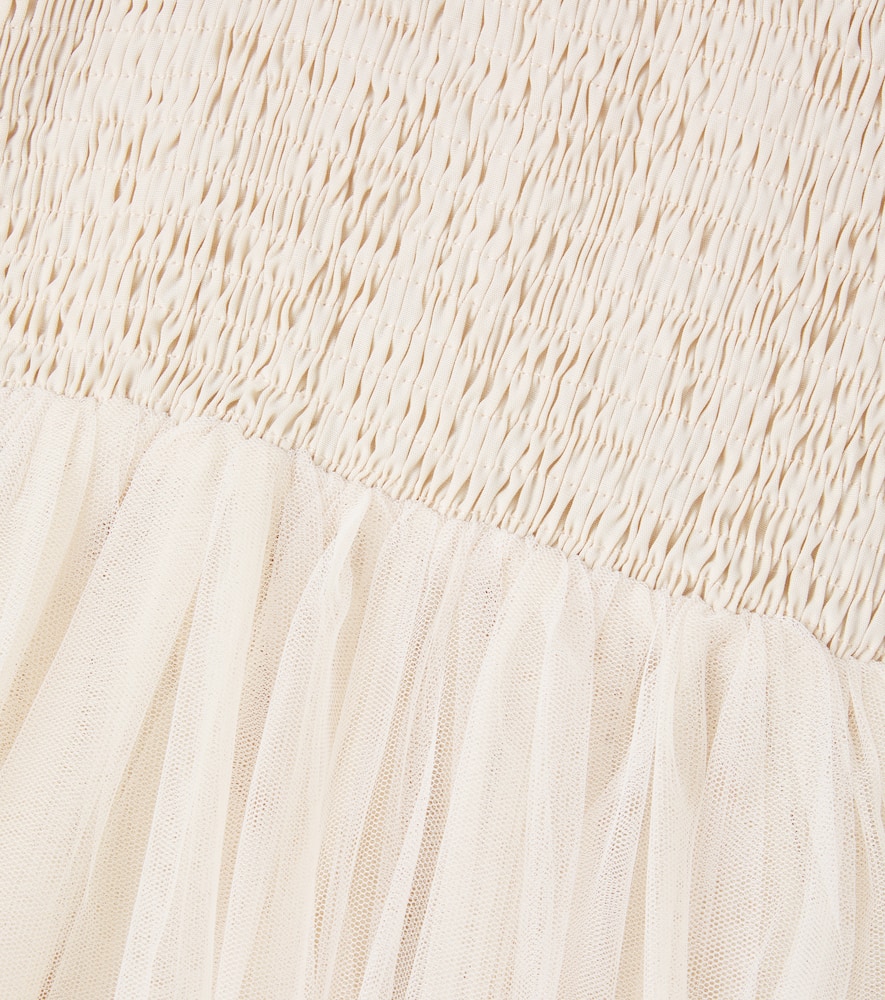 Janice shirred tulle dress