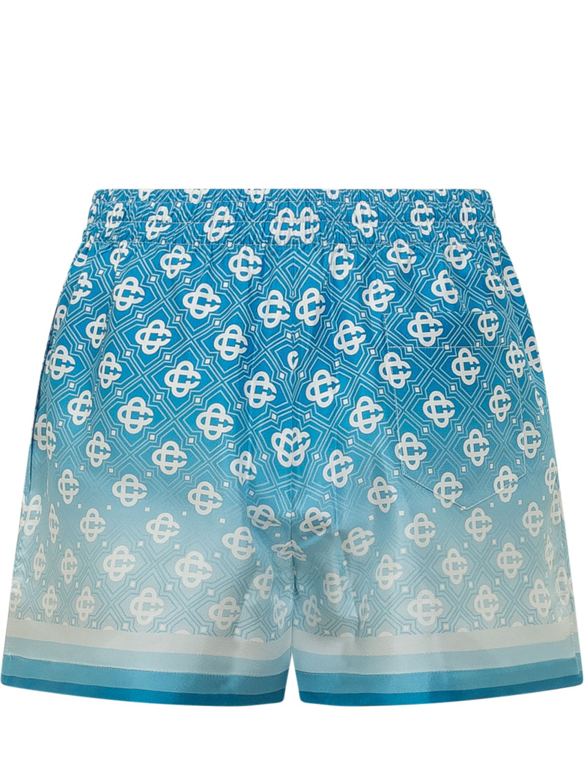 Blue Geometric Shorts