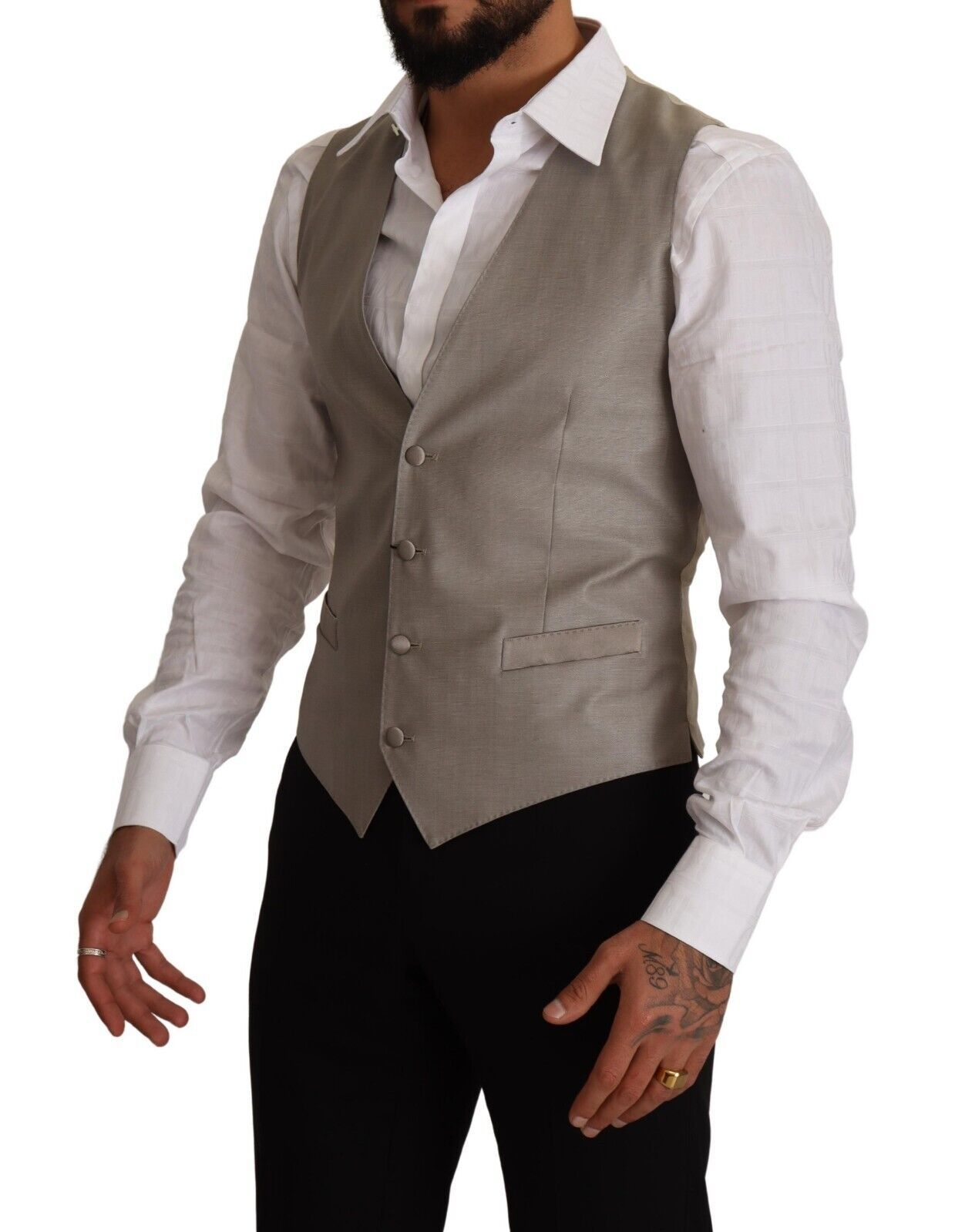 Virgin Wool Vest — Beige