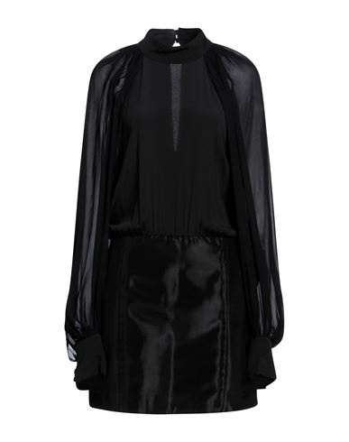Mvp Wardrobe Woman Mini dress Black Size 6 Acetate, Silk