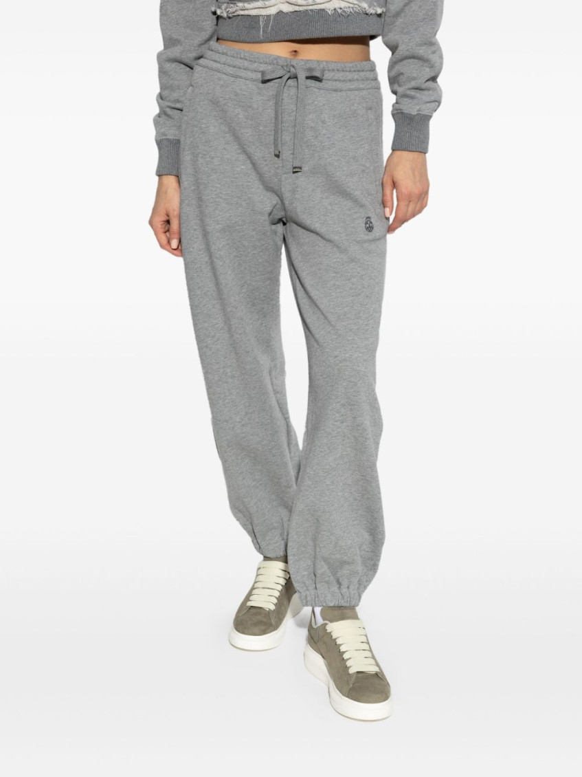 Light Grey Logo-embroidered Track Pants