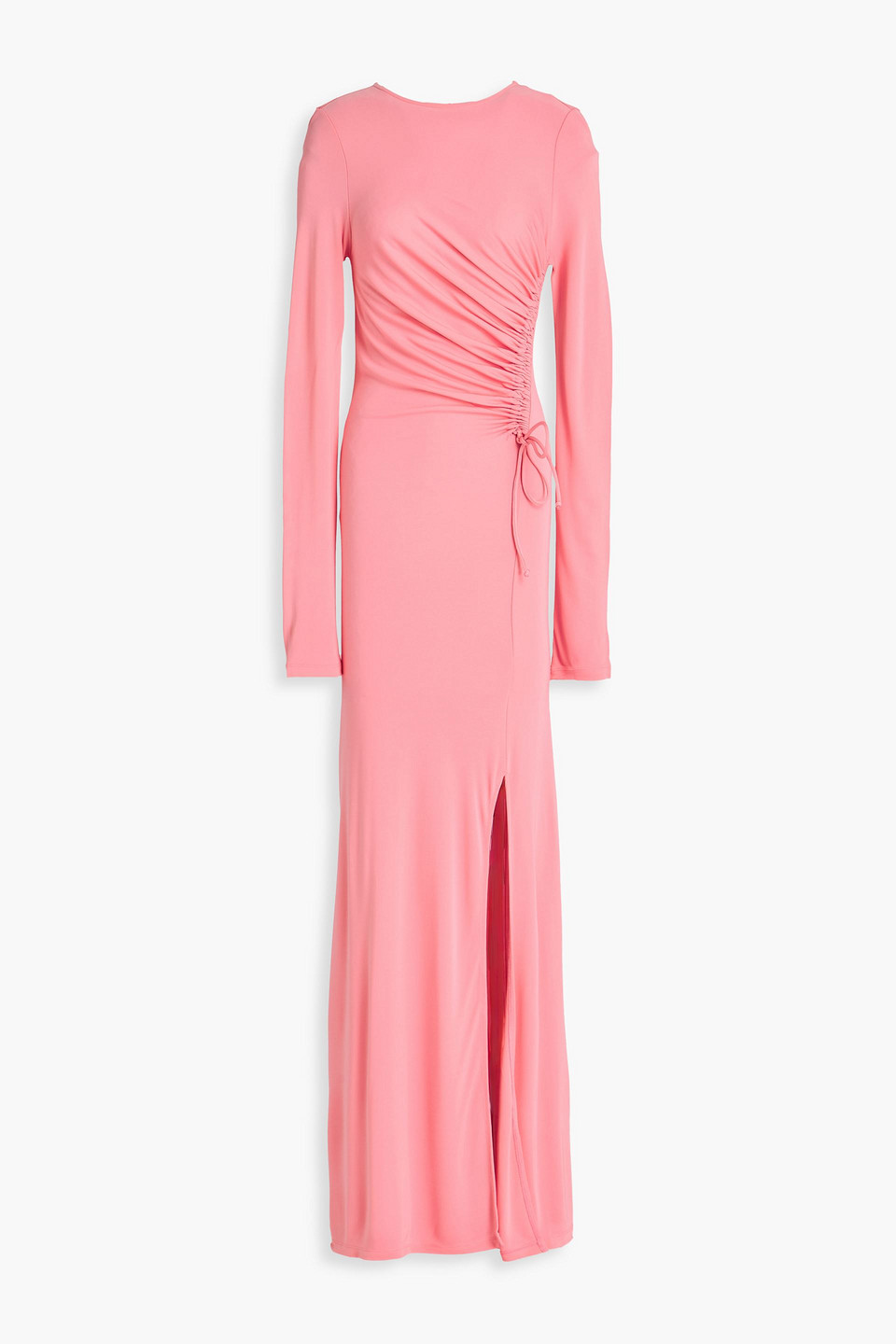 Ruched jersey maxi dress