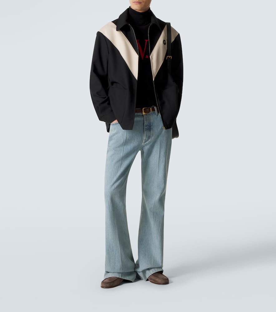 VLogo gabardine jacket