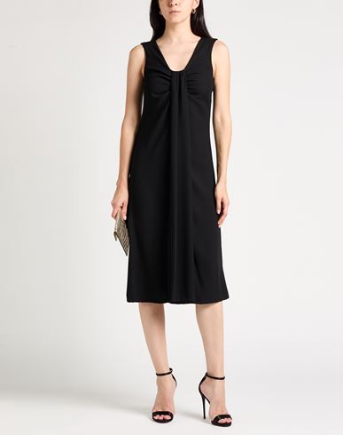 Woman Midi dress Black Size 4 Viscose