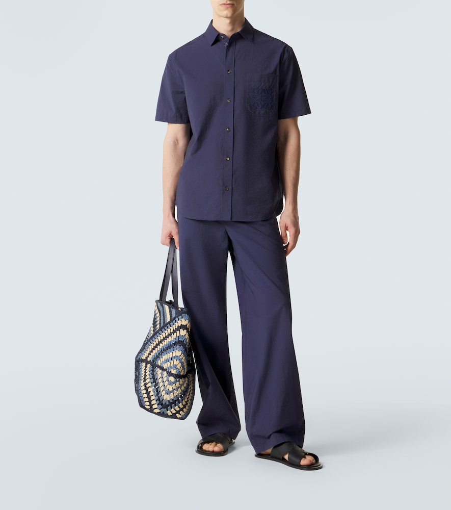 Paula's Ibiza cotton-blend wide-leg pants