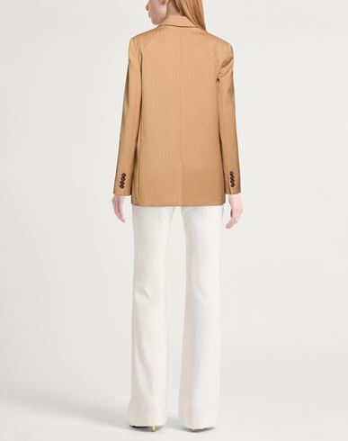 Woman Blazer Camel Size 10 Polyester, Virgin Wool, Elastane