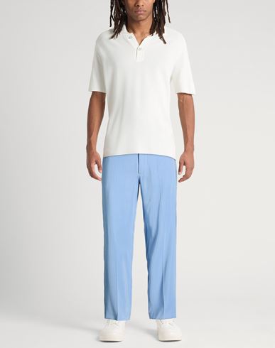 Man Pants Azure Size 32 Viscose, Polyester