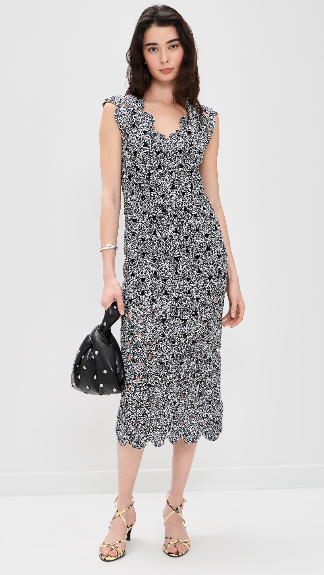 Muro Crochet Dress Black/White