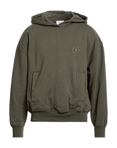 Man Sweatshirt Military green Size M Cotton