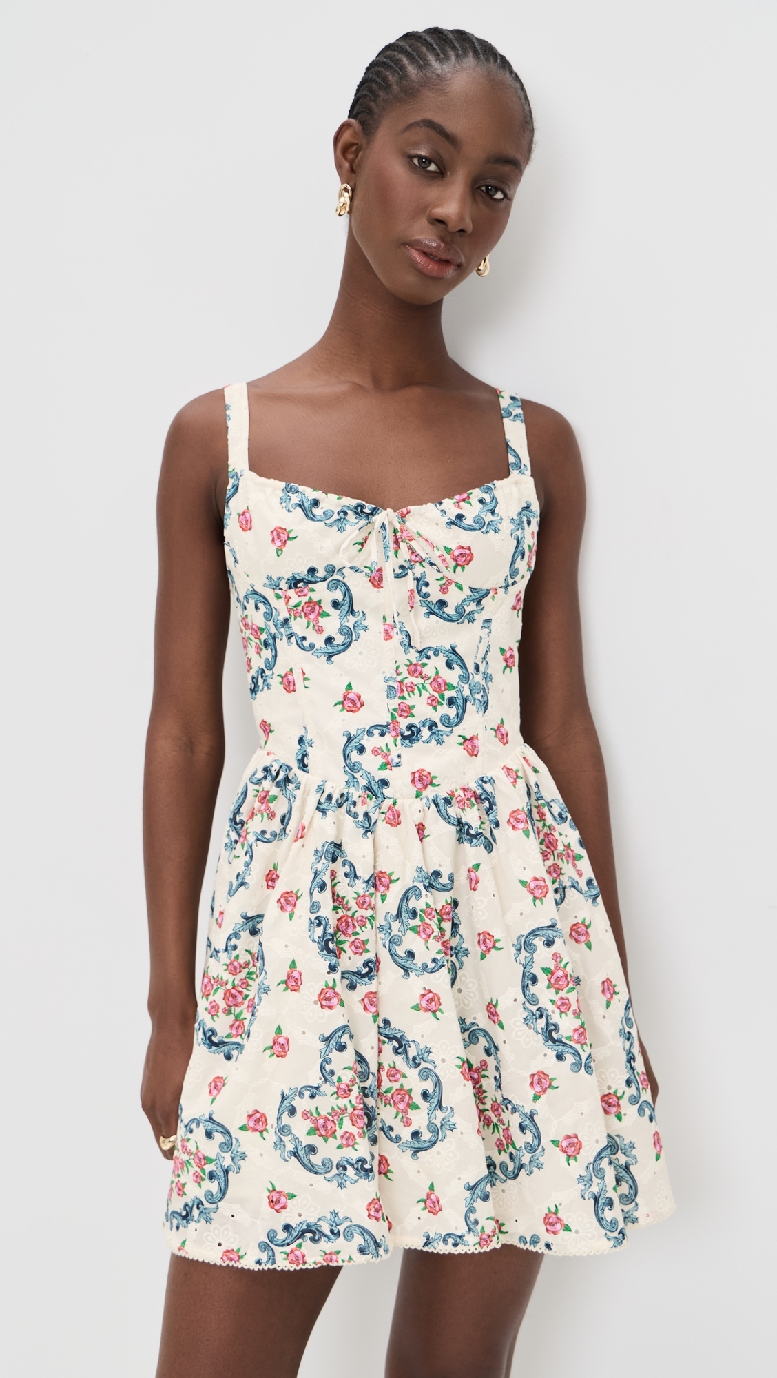 Spring Underwire Eyelet Cherish Mini Dress Multicolor