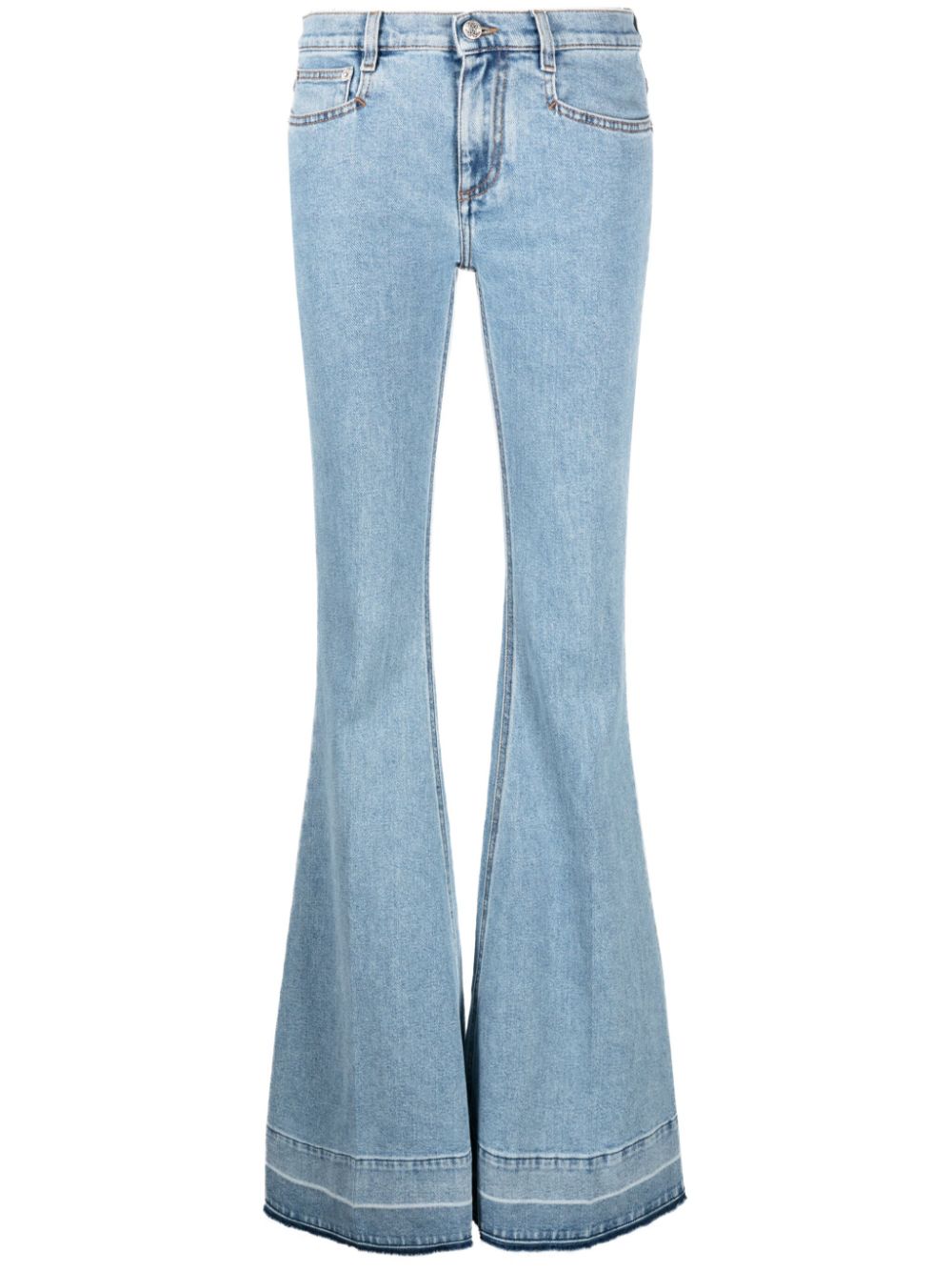 Mid-rise flared jeans - Blue