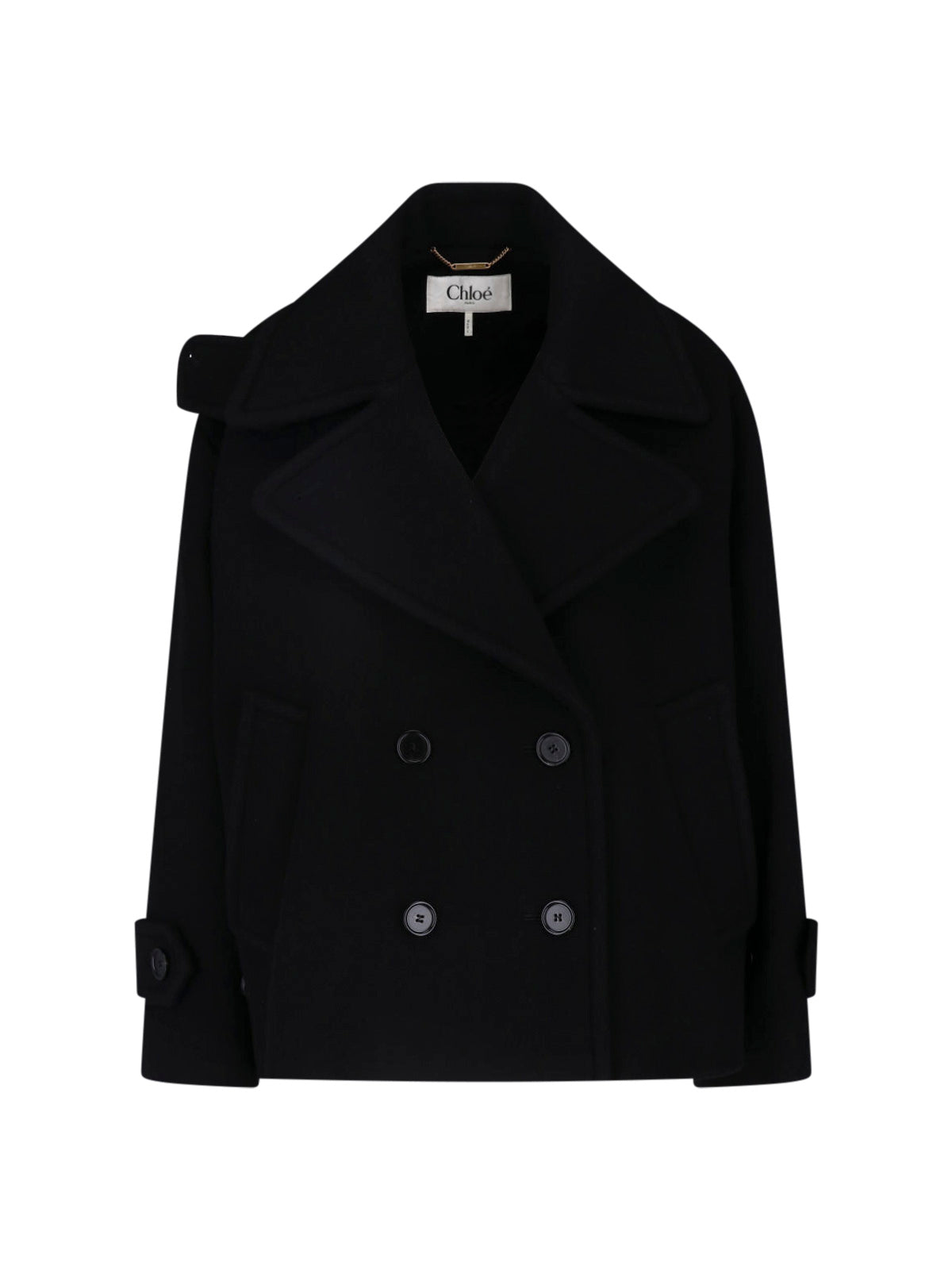 Chloé Wool-Blend Jacket with Buffalo Horn Buttons