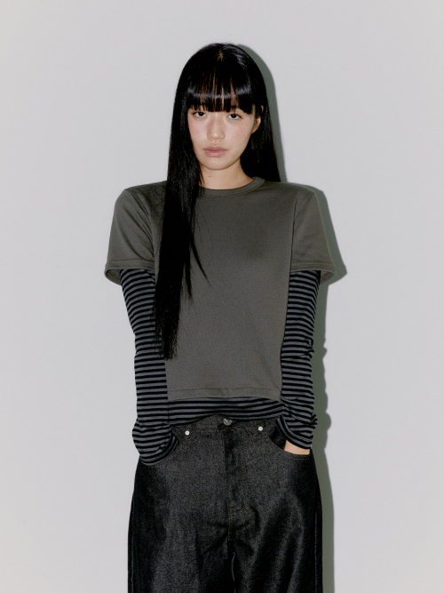 STRIPE LAYERED LONG SLEEVE