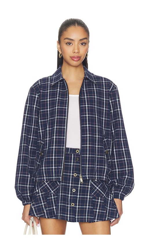 THE UPSIDE Valencia Lexi Collared Jacket in Navy. - M also in L, S