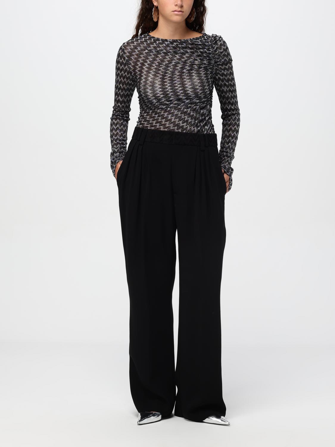Dart-detailing trousers - Black