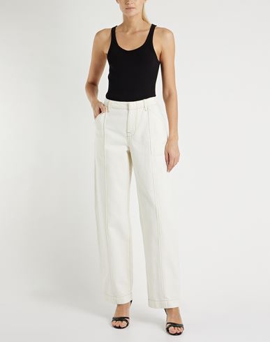 Woman Pants Ivory Size 24 Cotton