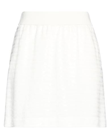 Woman Mini skirt White Size 6 Cotton, Polyester