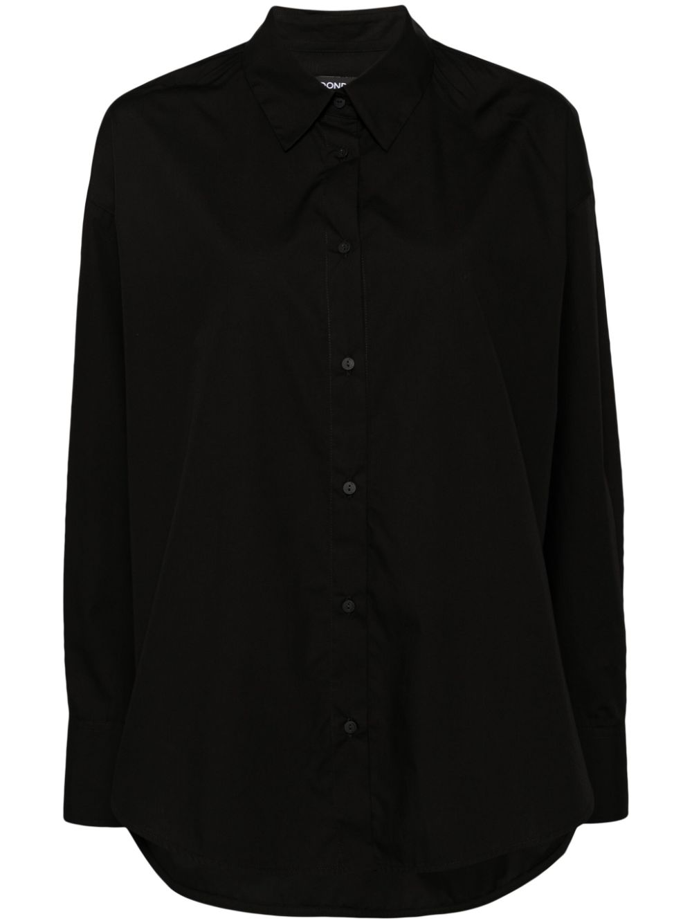 Long-sleeve cotton shirt - Black