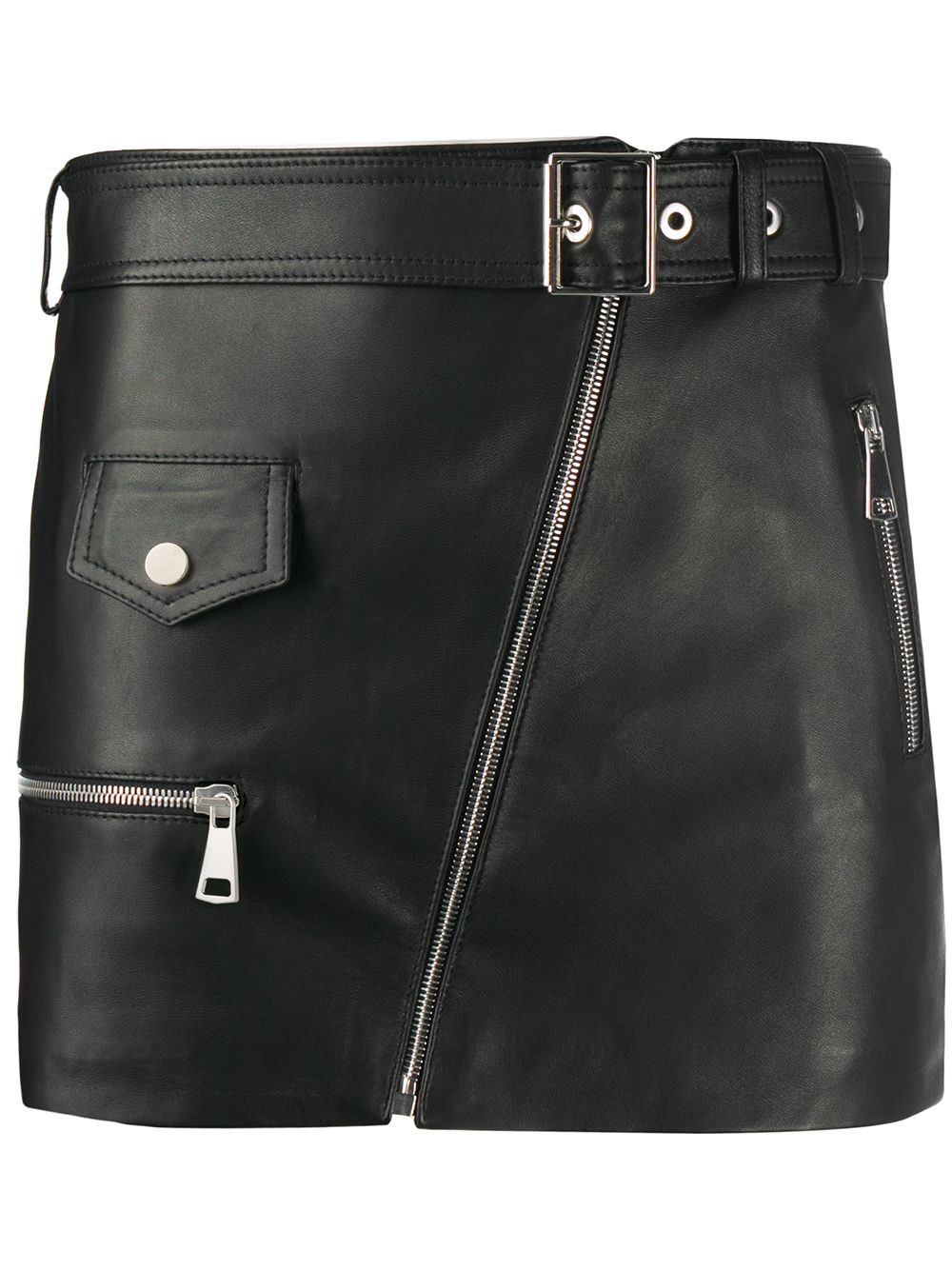 Leather mini skirt - Black