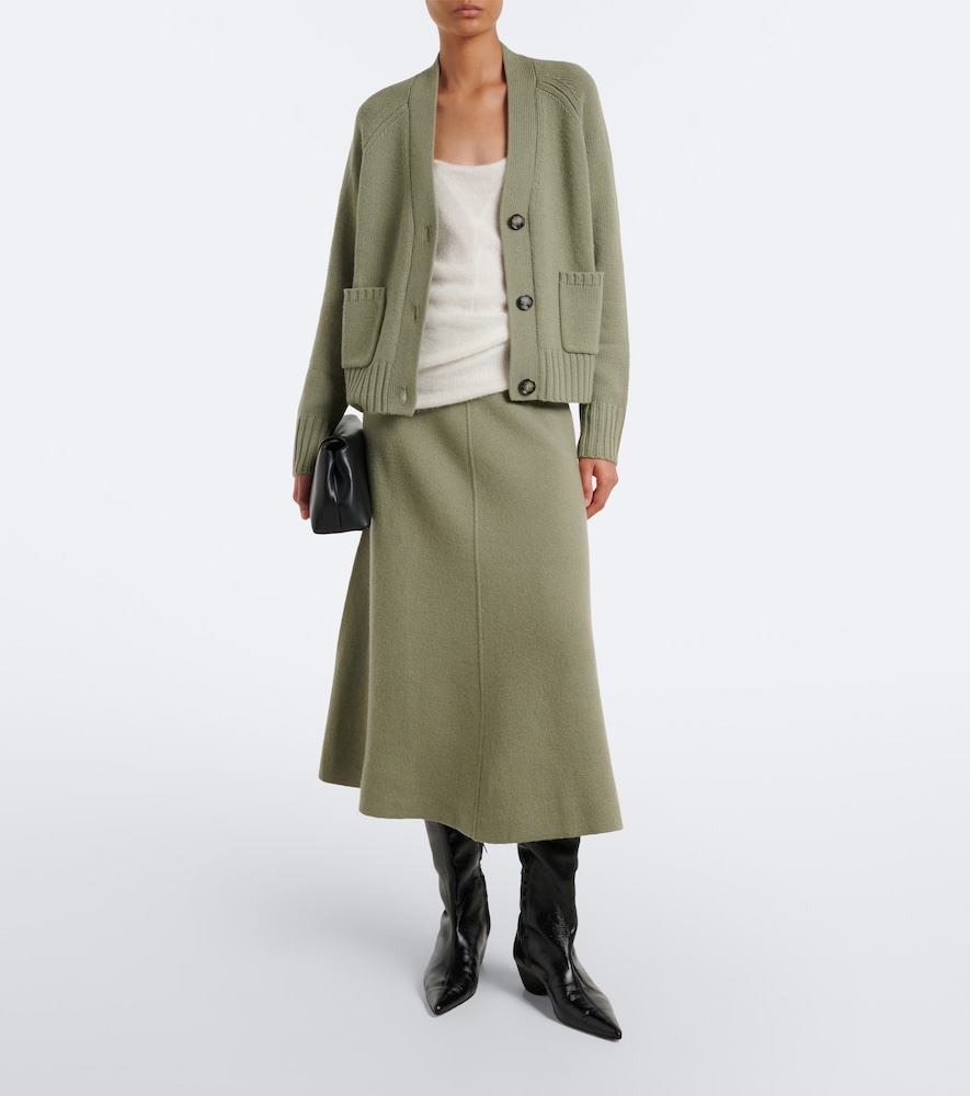 Virgin wool and cashmere cardigan