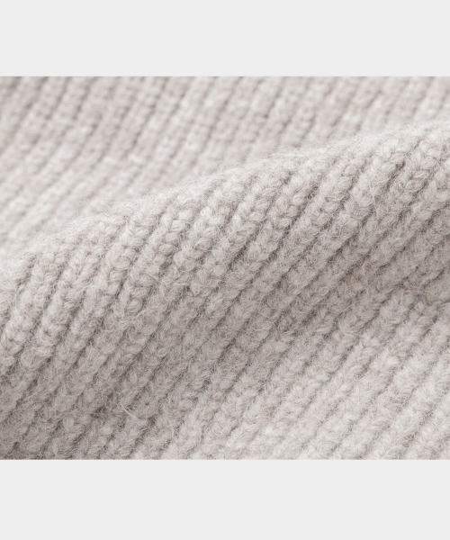 Heavy Rush Wool Round Knit beige