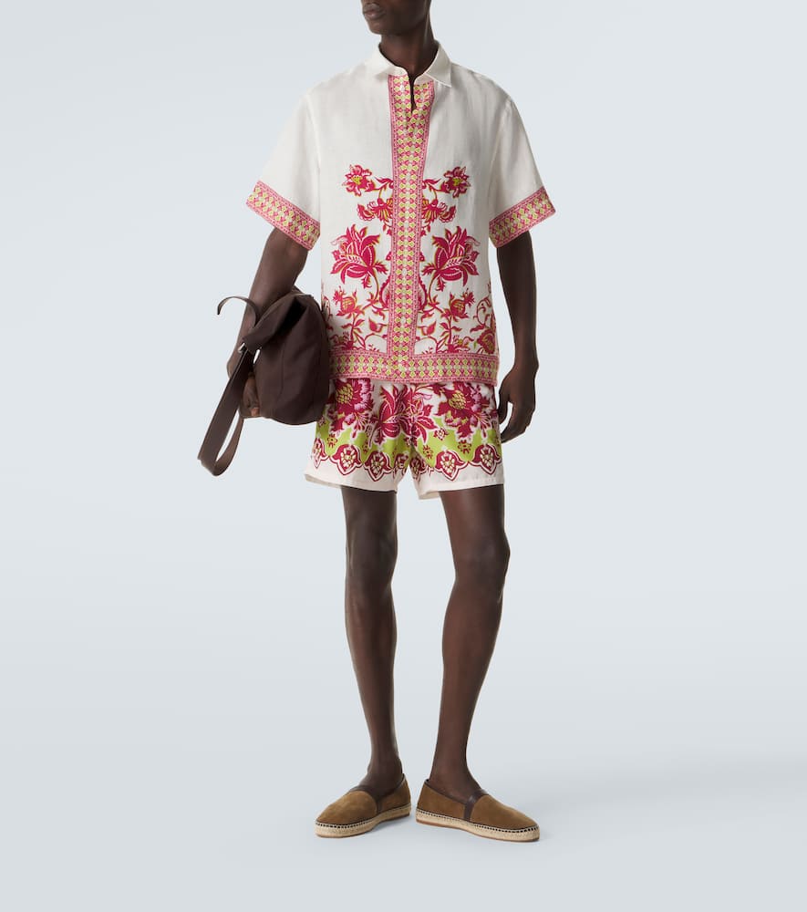 Floral linen shirt