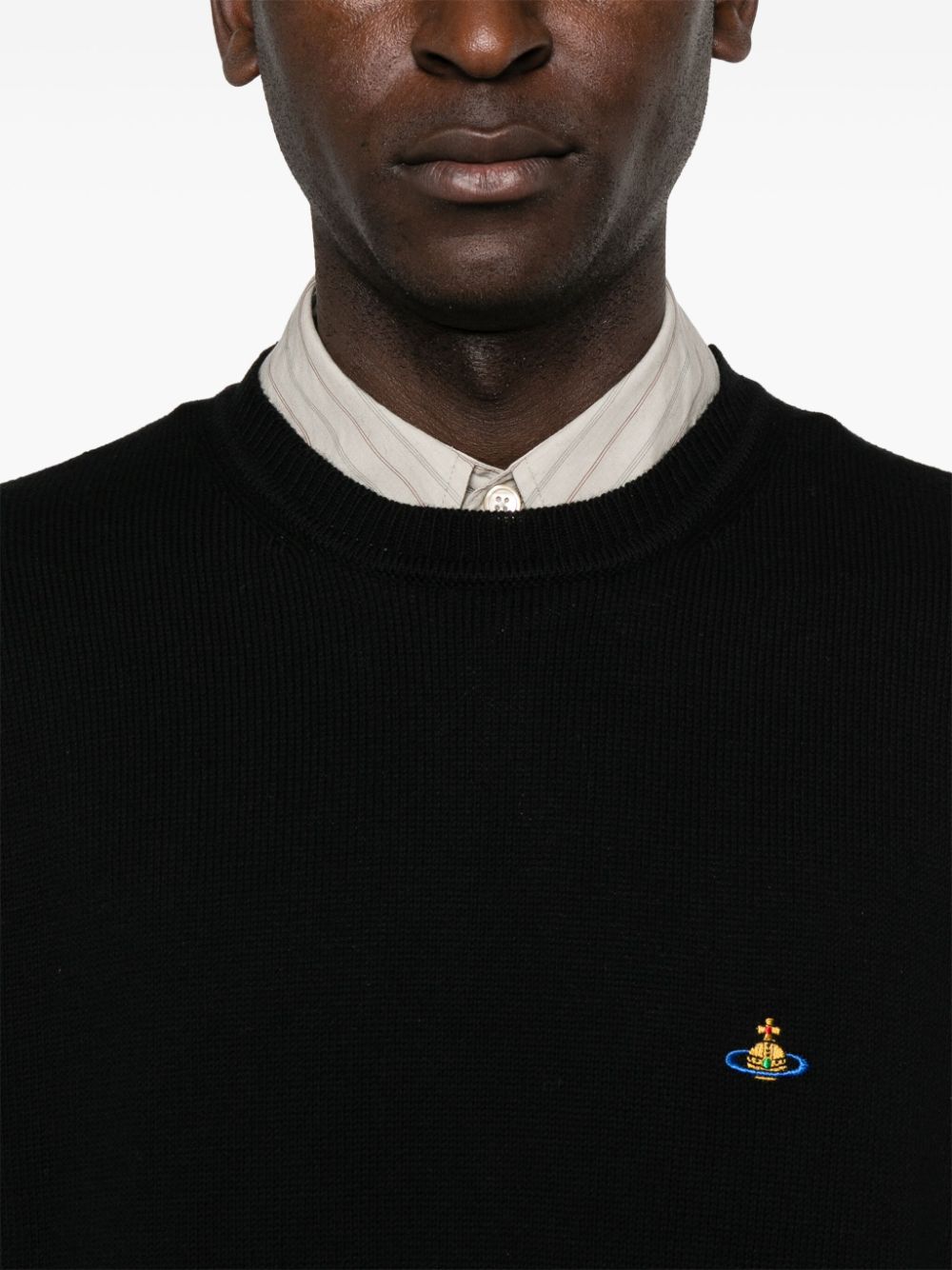 Black Cotton Blend Alex Sweater