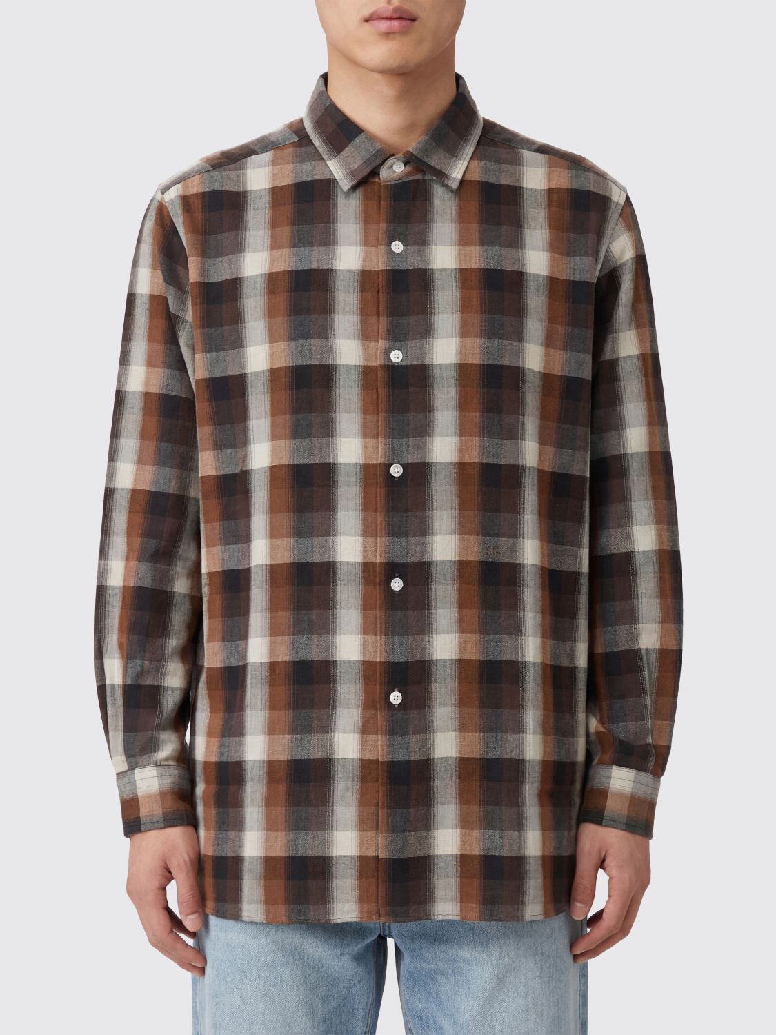 Shirt Men color Brown