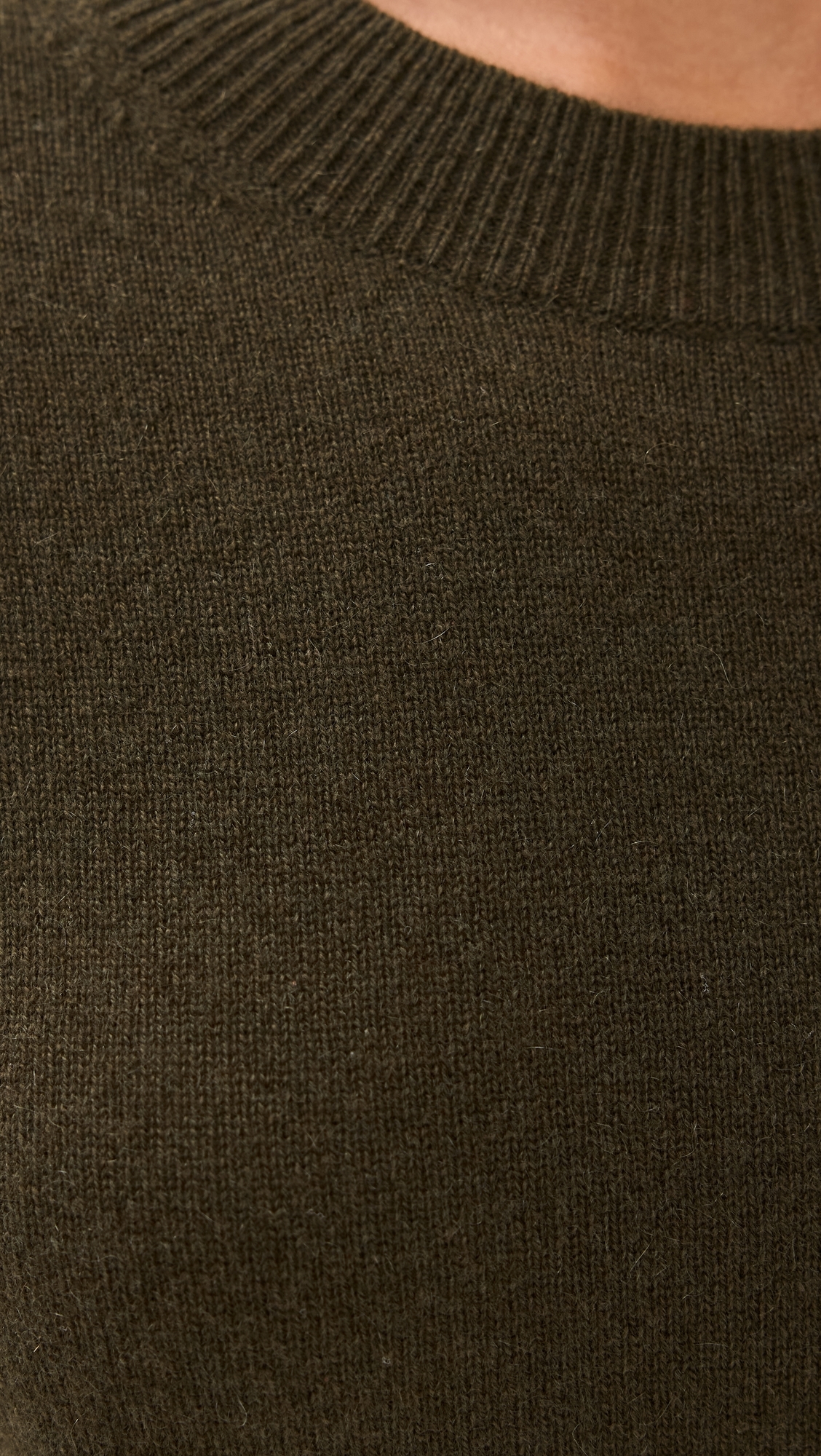 Dana Cashmere Crew Sweater Pine Tree