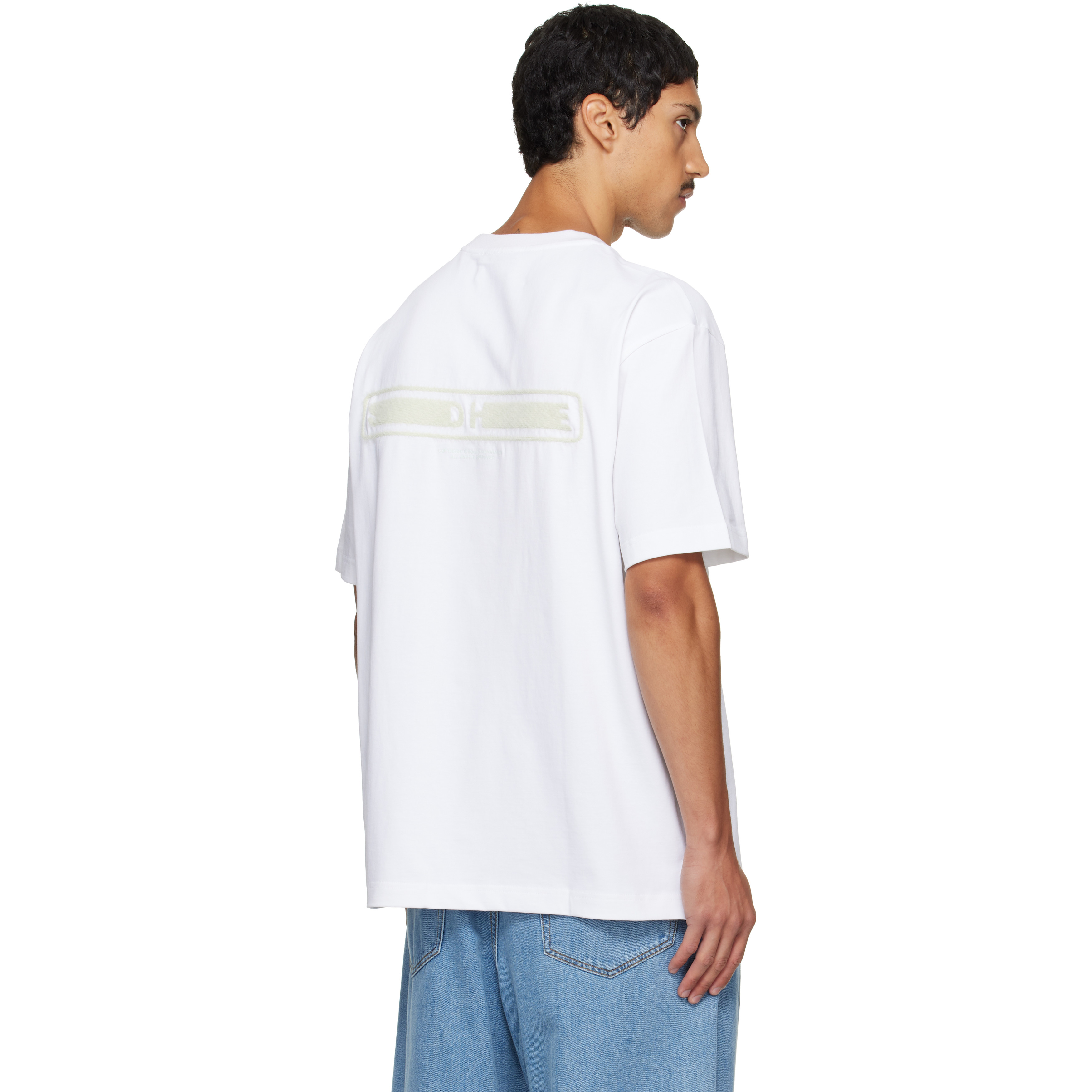 White Solid Back Logo T-shirt