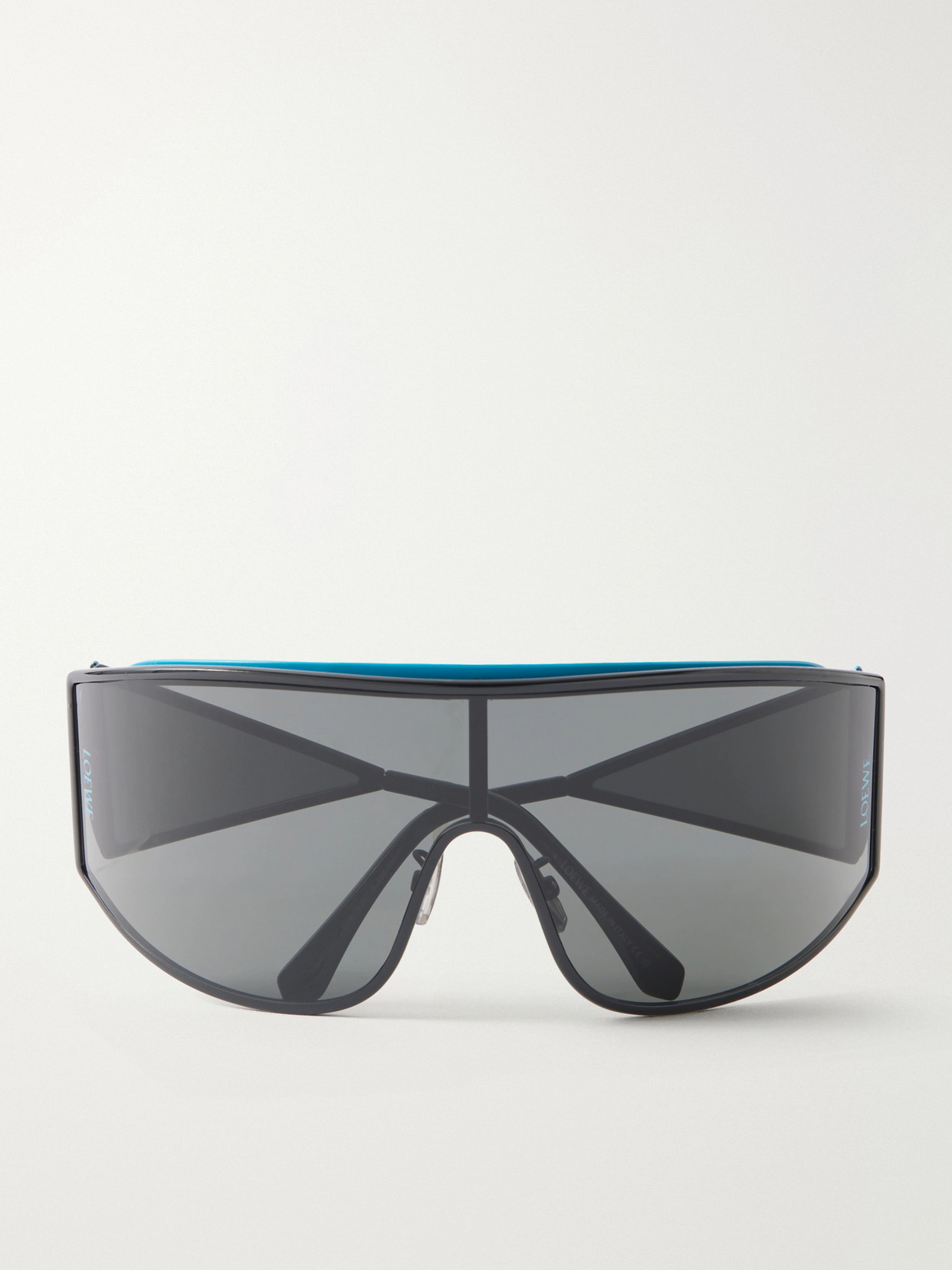 Metal Mask-frame Sunglasses - Gray