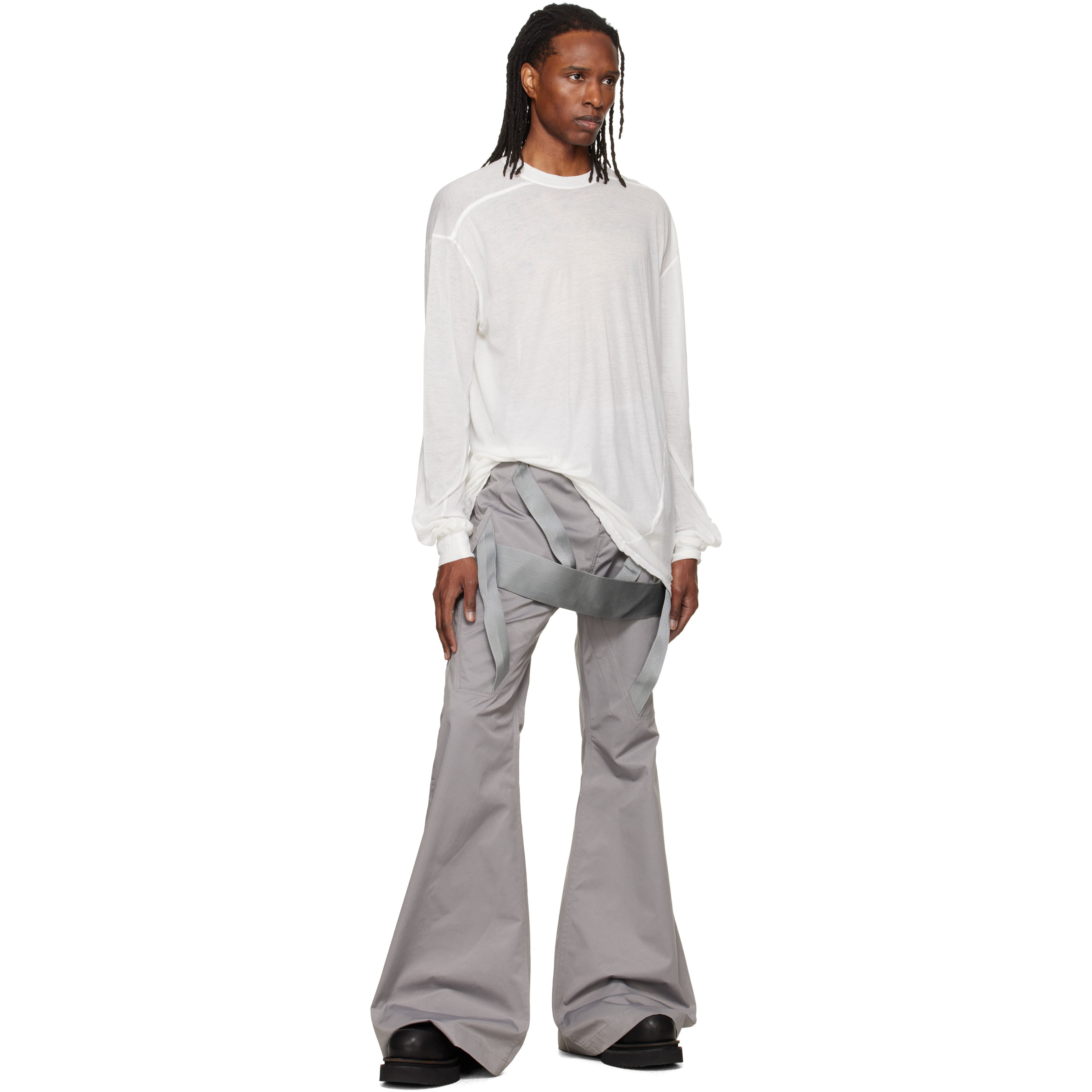 Gray Tower Megastrapped Bolan Bootcut Trousers