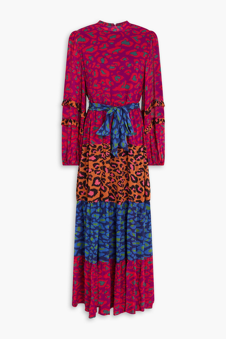 Leopard-print cotton-goergette maxi dress - Multicolor - XS