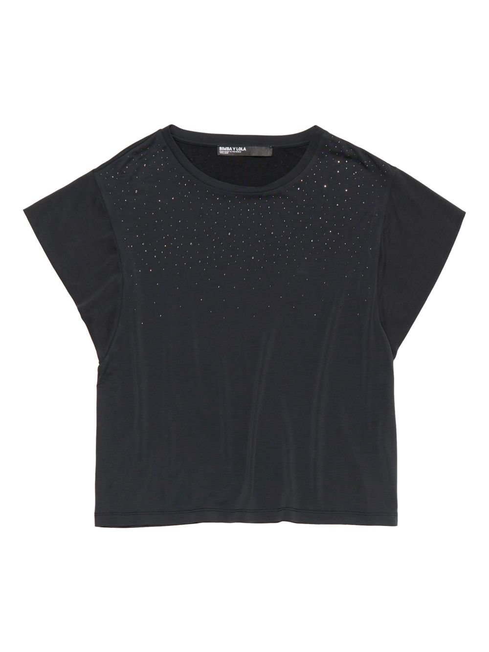 Bimba y Lola beaded-detail short-sleeve T-shirt - Black
