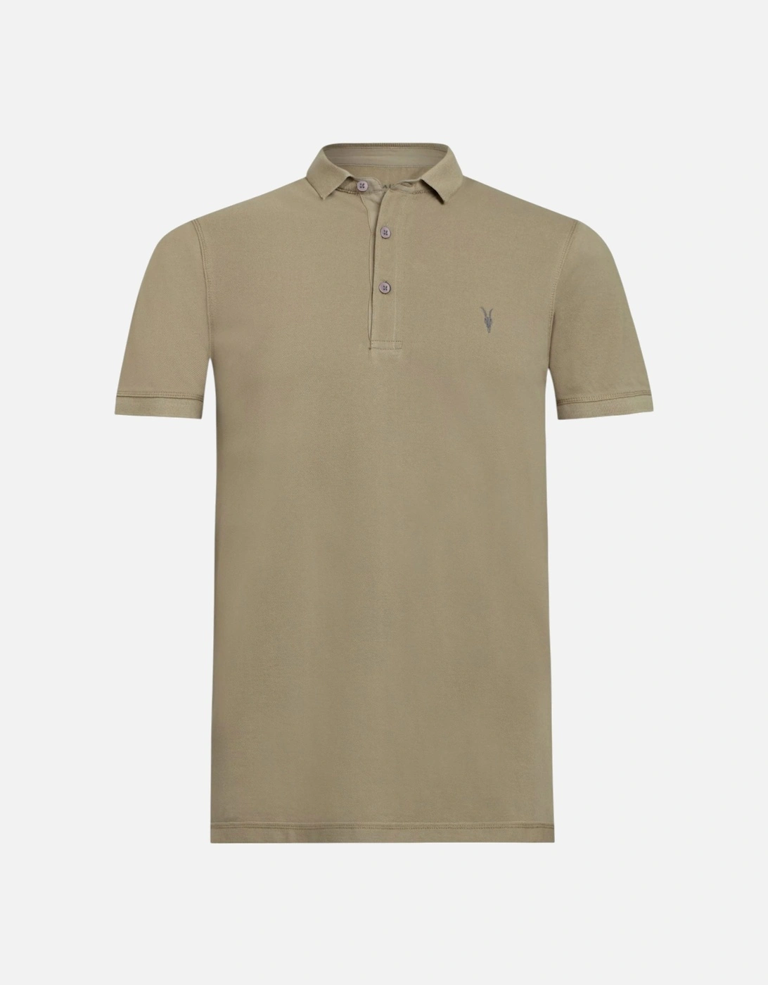 Allsaints Men's All Saints Reform Mens Polo Shirt Summer Cotton Top - Tan