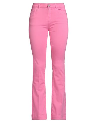 Woman Jeans Fuchsia Size 27 Cotton, Elastomultiester, Elastane