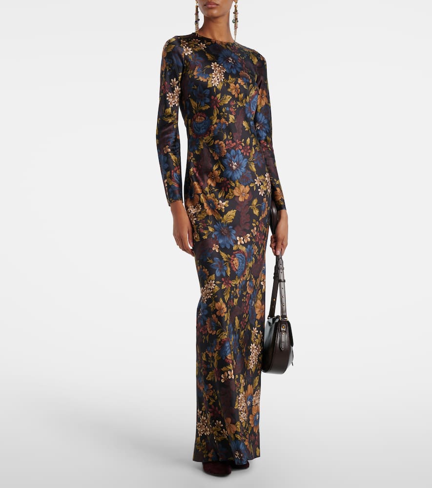 Gemma floral silk-blend maxi dress