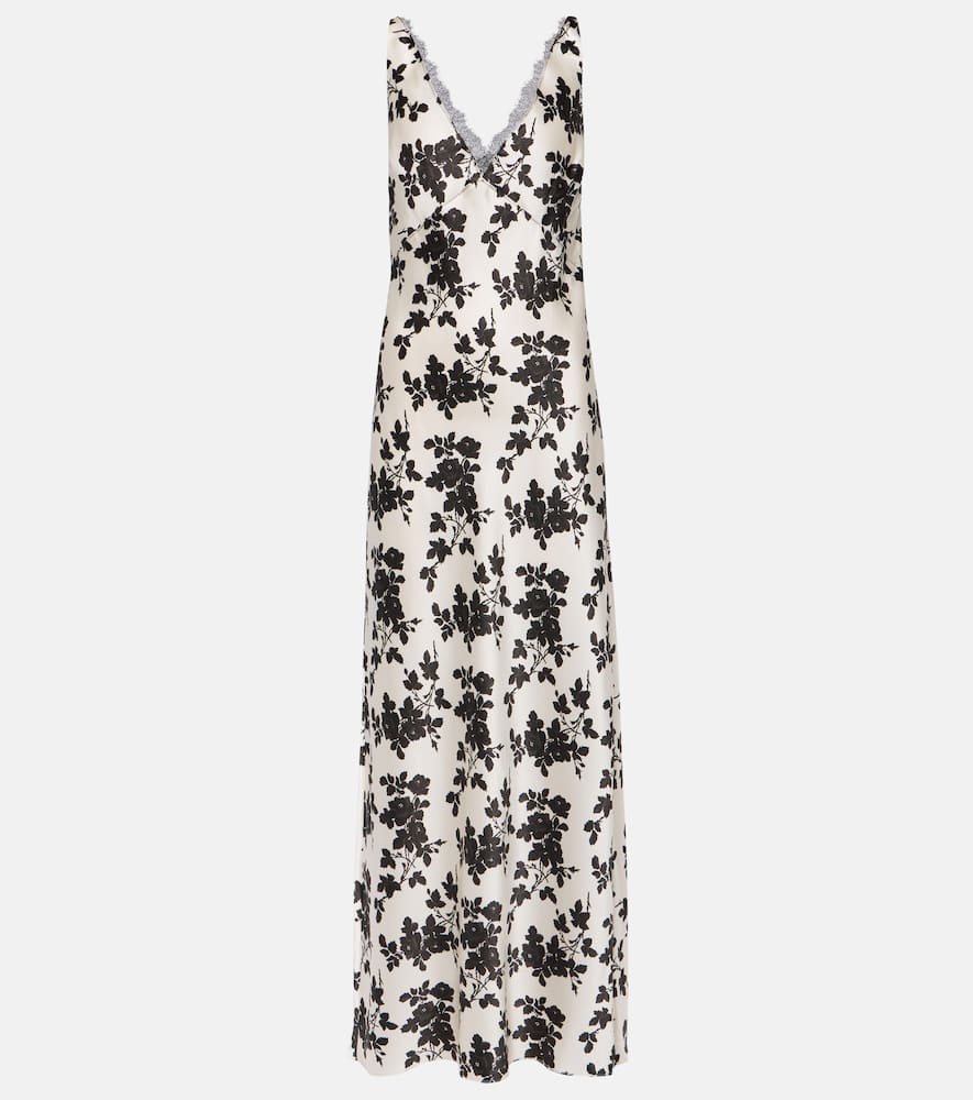 Veronica Beard Hamina floral silk charmeuse maxi dress