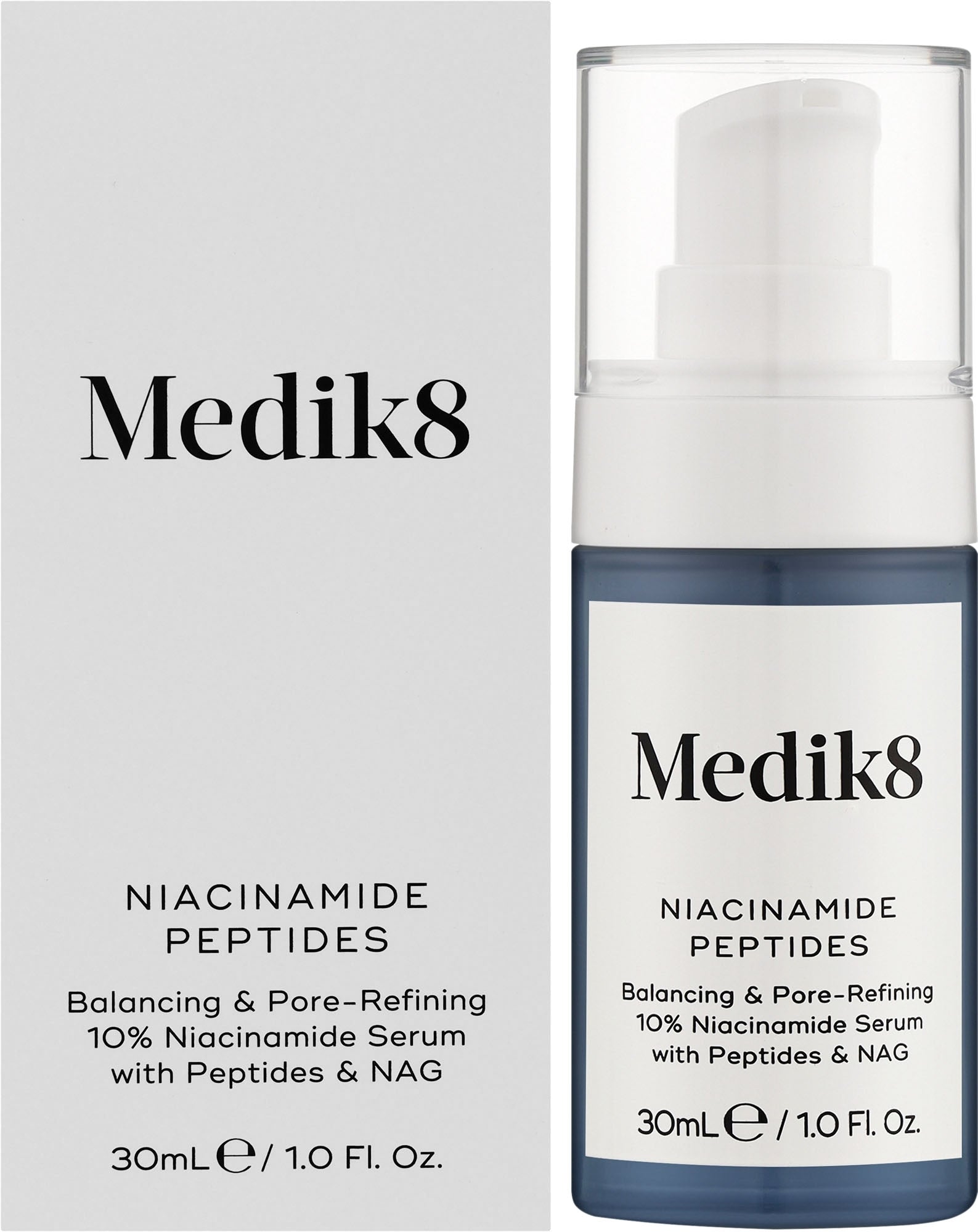 Siero peptidico con % di niacinamide per ridurre le eruzioni cutanee e restringere visibilmente i pori Medik8 Niacinamide Peptide Seru
