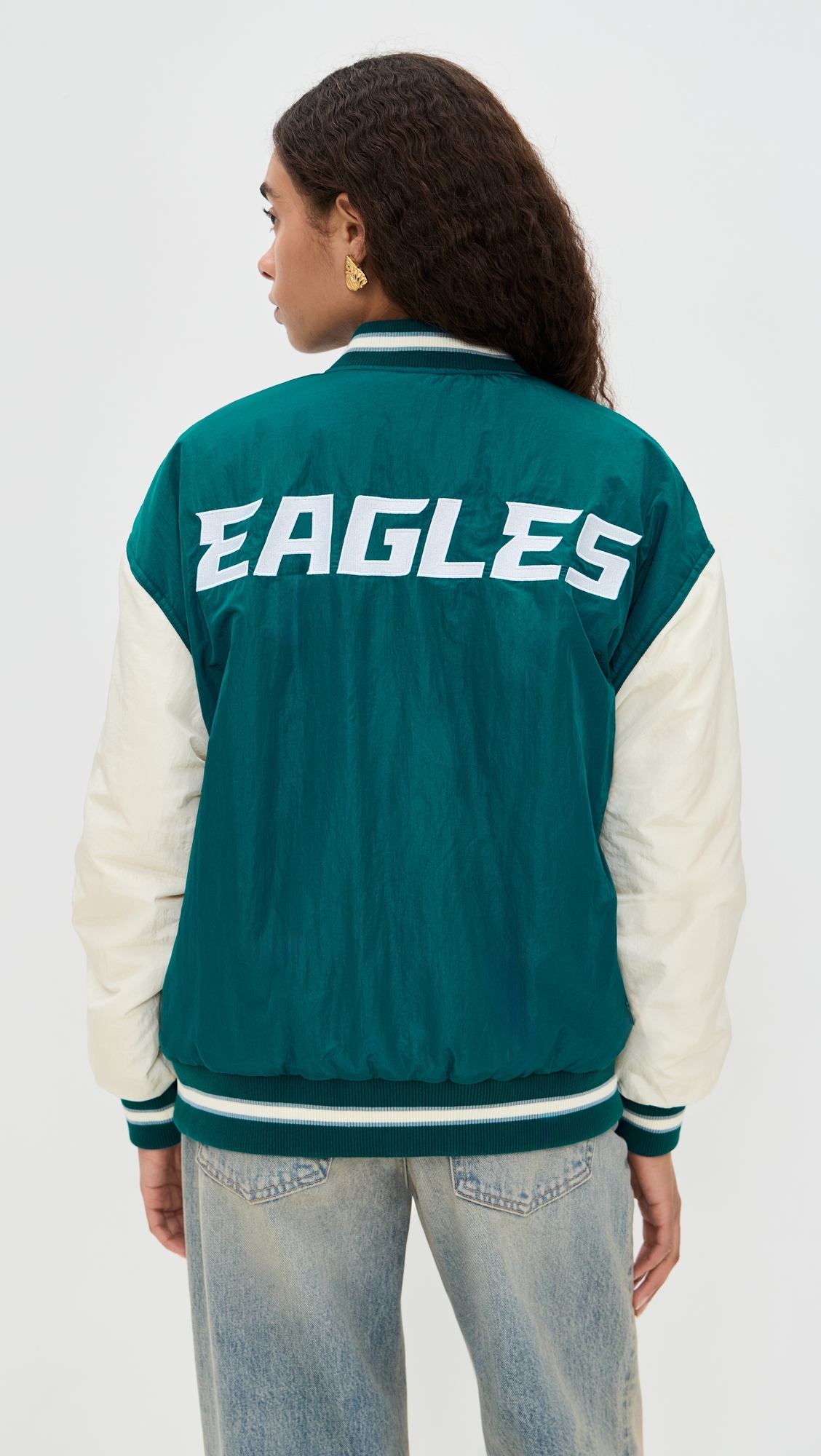 Eagles Colorblock Bomber Jacket Eagles Midnight Green/Sugar