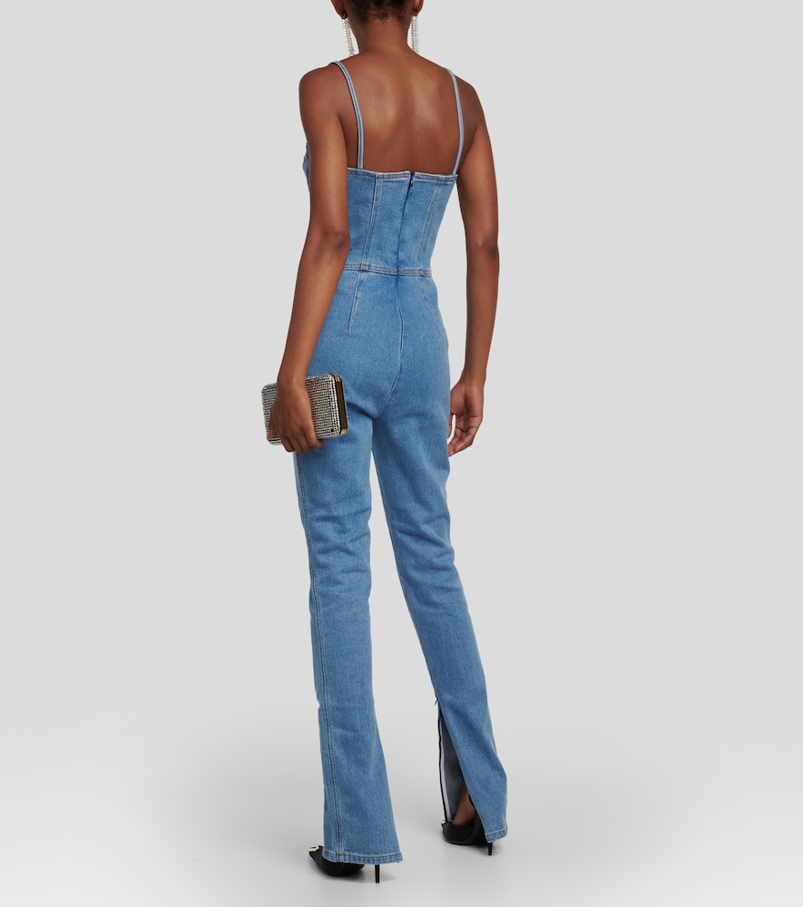 Bustier denim jumpsuit
