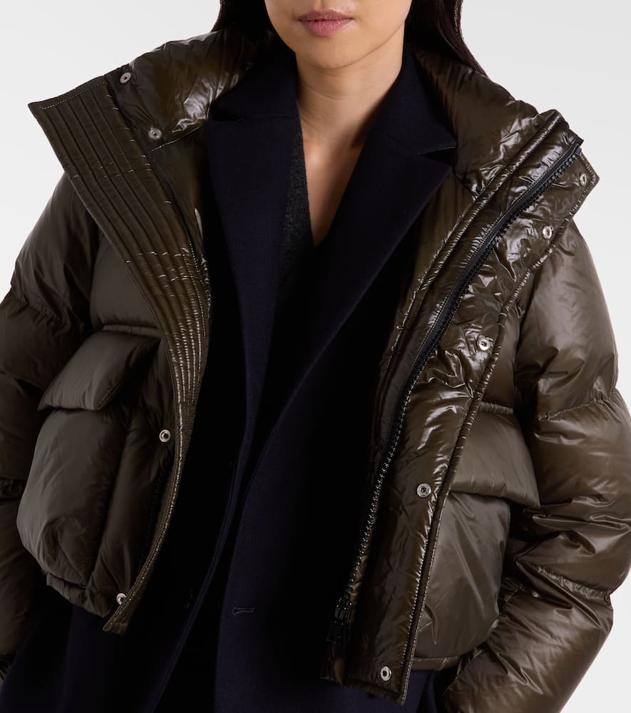 Layered wool down jacket